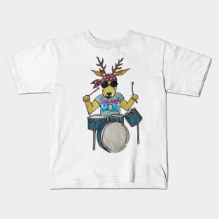 Reindeer,christmas,drummer,turkey by LowEndGraphics Kids T-Shirt